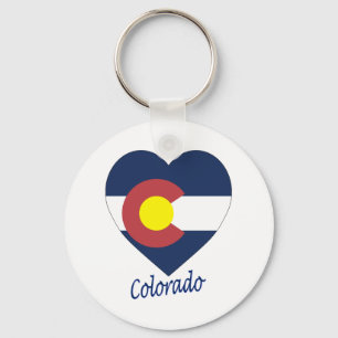 Colorado-Flaggen-Herz Schlüsselanhänger