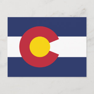 Colorado-Flaggen-Souvenir Centennial State Postkarte