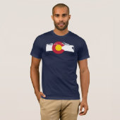 Colorado-Flaggen-T - Shirt - Felsen-Aufstieg - (Vorne ganz)