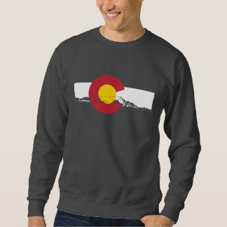 Colorado-Flaggen-T - Shirt - felsige Berge -