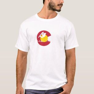 Colorado-Flaggen-T - Shirt - Snowboarder -