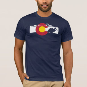 Colorado-Flaggen-T - Shirt - Whitewater-Flößen