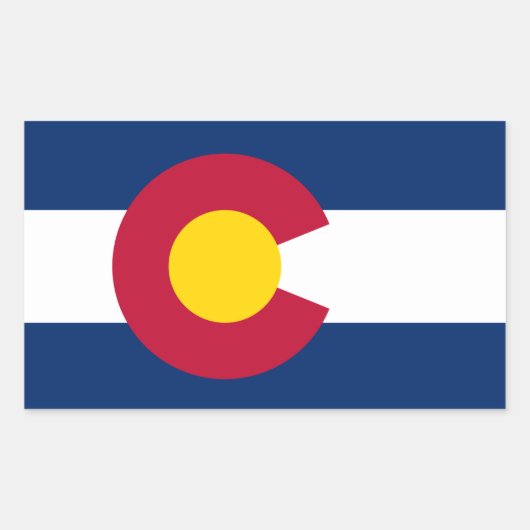 Colorado* Flaggenaufkleber Rechteckiger Aufkleber (Vorderseite)