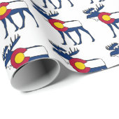 Colorado-Flaggenelch-Muster-Packpapier Geschenkpapier (Rolleneckpunkt)