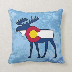 Colorado-Flaggenelchschneeflocke-Quadratkissen Kissen