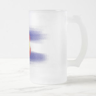 Colorado-Flaggenkreide-Bier-Tasse Mattglas Bierglas