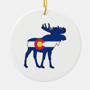Colorado-Flaggenmoor Keramik Ornament