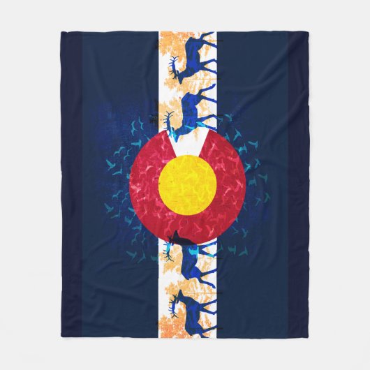 Colorado-Flaggennaturszenen-Fleecedecke Fleecedecke (Vorderseite)