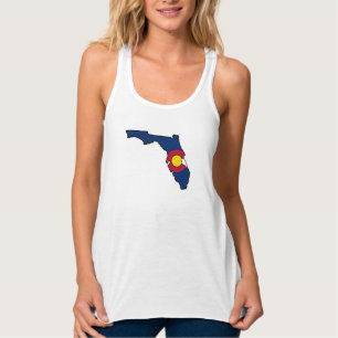 Colorado Florida Fahnenfahne Frauenracerattop Tank Top