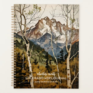 Colorado Fourteener Mountain Art CO 14ers Journal Planer
