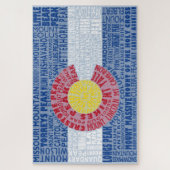 Colorado Fourteeners State Flag 14ers Puzzle (Vertikal)