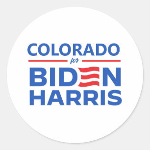 Colorado für Biden Harris Runder Aufkleber