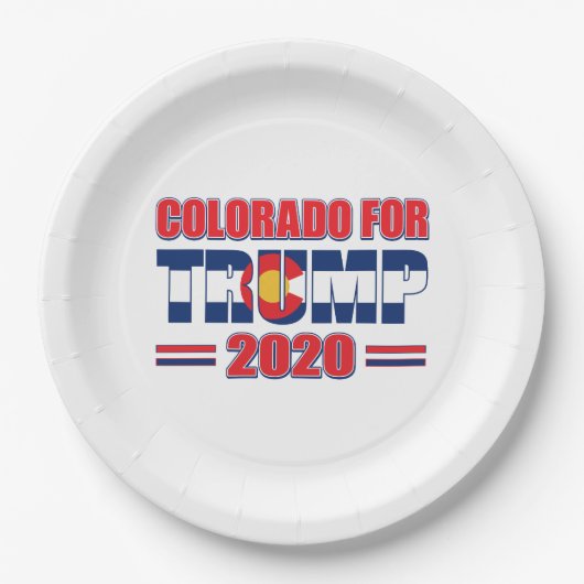 Colorado für Trump 2020 Pappteller (Vorderseite)