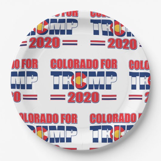 Colorado für Trump 2020 Pappteller (Vorderseite)