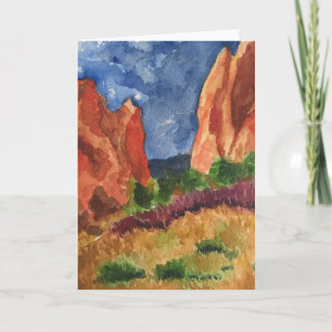 Colorado Garden of the Gods Aquarellkarte Karte
