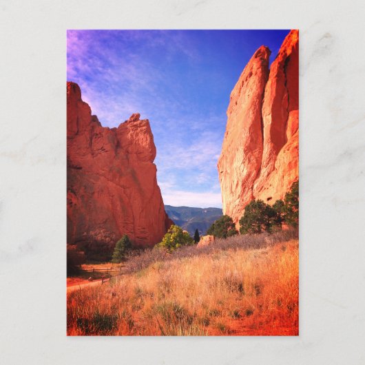 Colorado Garden of the Gods Red Cliffs Park Postkarte (Vorderseite)