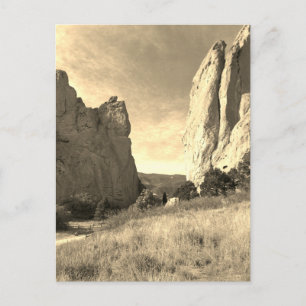 Colorado Garden of the Gods Rote Klippen Sepia Postkarte