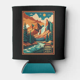 Colorado-Gebirge Retro-Farben Dosenkühler