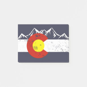 Colorado-Gebirge Vintage Post-it Klebezettel
