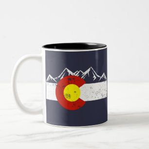 Colorado-Gebirge Vintage Zweifarbige Tasse