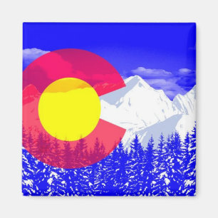 Colorado-Gebirgsflagge Magnet