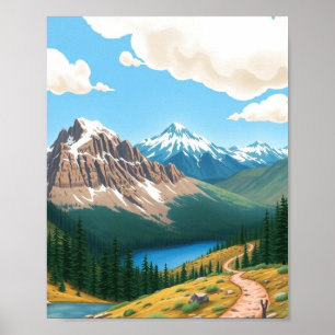 Colorado-Gebirgslandschaft-Wandkunst Poster