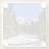 Colorado-Gebirgssnowy-Spur Glasuntersetzer (Rückseite)