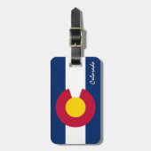 Colorado Gepäckmarken, patriotische Colorado Fahne Gepäckanhänger (Vorderseite vertikal)