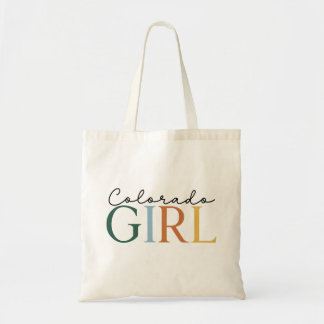 „Colorado Girl“ Farbige Typografie-Tasche Tragetasche