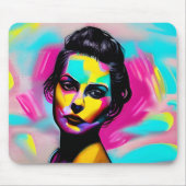 Colorado Graffiti Art | Beautiful Fierce Frau Mousepad (Vorne)