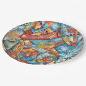 Colorado Graffiti Art Pappteller (Schrägansicht)