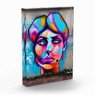 Colorado Graffiti Art   Schöne Frau Fotoblock