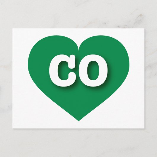 Colorado Green Heart - I Liebe CO Postkarte (Vorderseite)