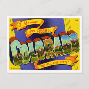 Colorado Grüße aus den US-Bundesstaaten Postkarte