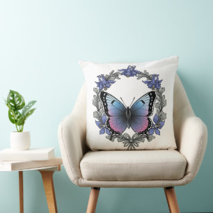 Colorado Hairstreak Schmetterling und Blaue Columb Kissen