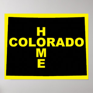 Colorado-Heimat weg vom Staat Plakat Schild