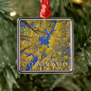 Colorado Herbst Espenwald im Herbst Ornament Aus Metall