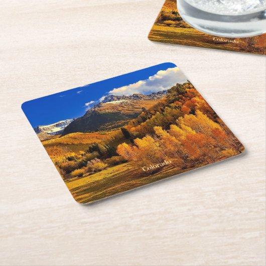 Colorado Herbst Rechteckiger Pappuntersetzer (angewinkelt)