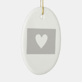 Colorado-Herz Keramik Ornament (Rechts)