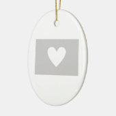 Colorado-Herz Keramik Ornament (Links)