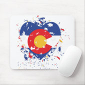 Colorado-Herz-Paint-Spritzer Mousepad (Mit Mouse)