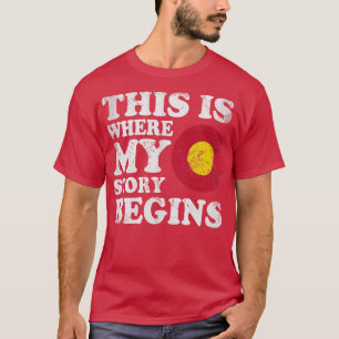 Colorado Hier beginnt meine Geschichte Retro Fade T-Shirt