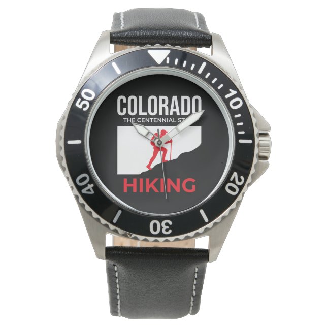 Colorado Hiking – The Centennial State USA Armbanduhr (Vorderseite)