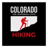 Colorado Hiking – The Centennial State USA Poster (Vorderseite)