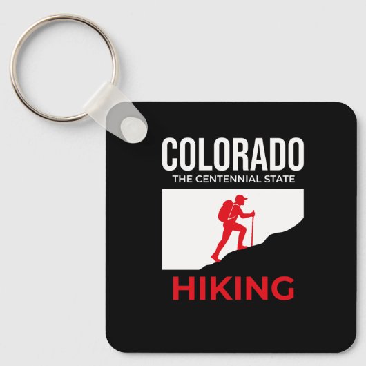 Colorado Hiking – The Centennial State USA Schlüsselanhänger (Vorderseite)
