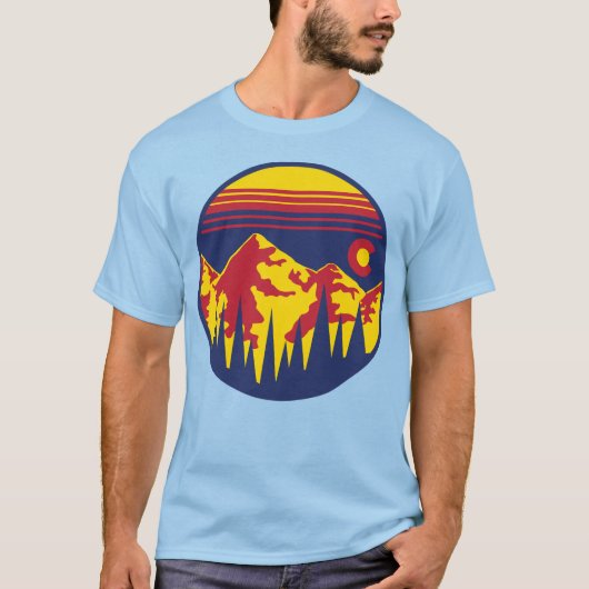 Colorado-Himmel-kurzer Ärmel T-Shirt (Vorderseite)