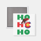 Colorado-HO-HO-HO-Santa-Hat Magnet (Vorderseite/Rückseite)