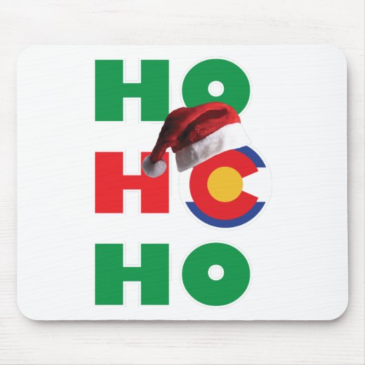 Colorado-HO-HO-HO-Santa-Hat Mousepad (Vorne)