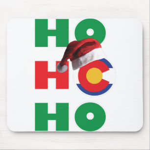 Colorado-HO-HO-HO-Santa-Hat Mousepad