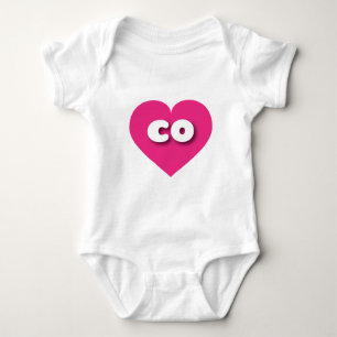 Colorado Hot Pink heart - I Liebe co Baby Strampler